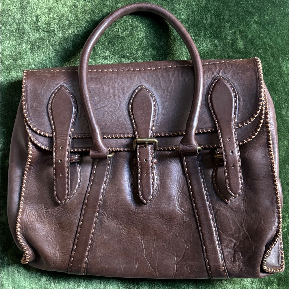 Fendi Dark Brown Selleria Leather Tote
